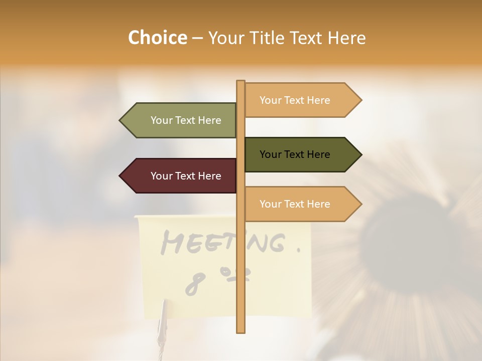 Note And Rotary Card File On Man's Desk PowerPoint Template