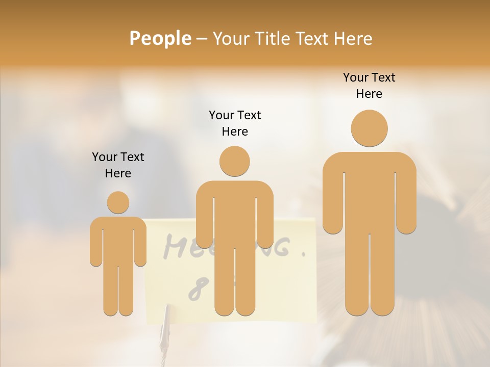 Note And Rotary Card File On Man's Desk PowerPoint Template