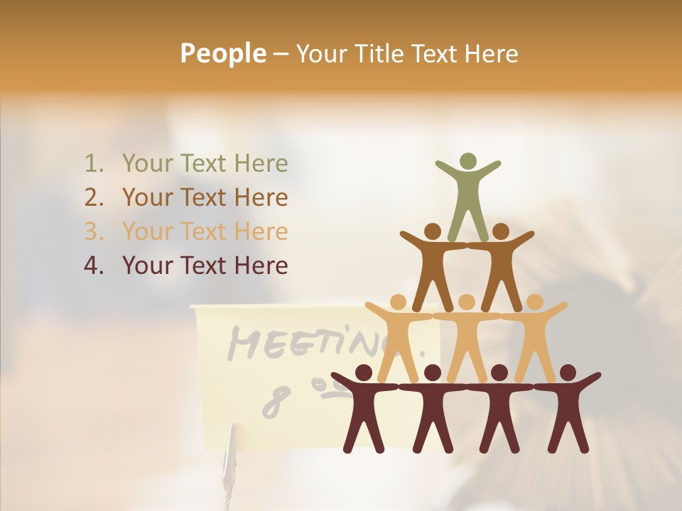 Note And Rotary Card File On Man's Desk PowerPoint Template