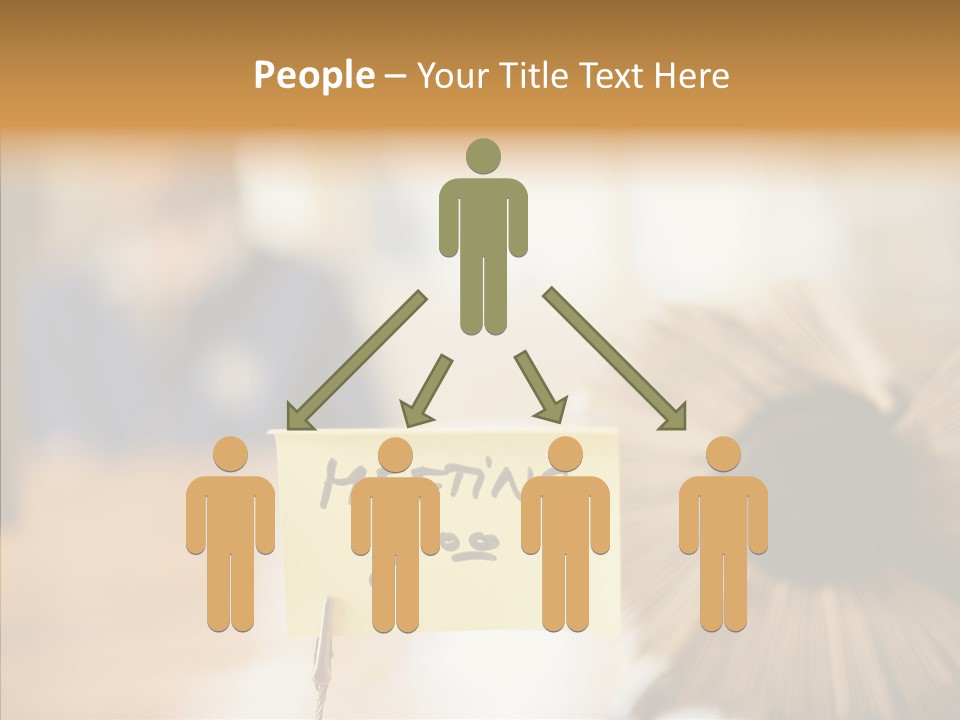 Note And Rotary Card File On Man's Desk PowerPoint Template