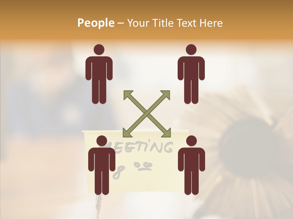 Note And Rotary Card File On Man's Desk PowerPoint Template