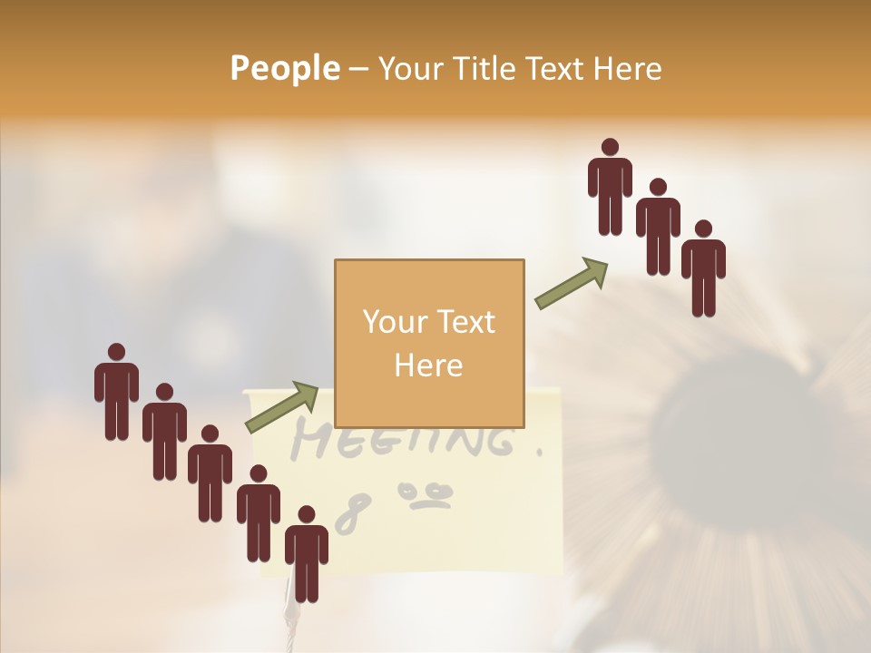 Note And Rotary Card File On Man's Desk PowerPoint Template