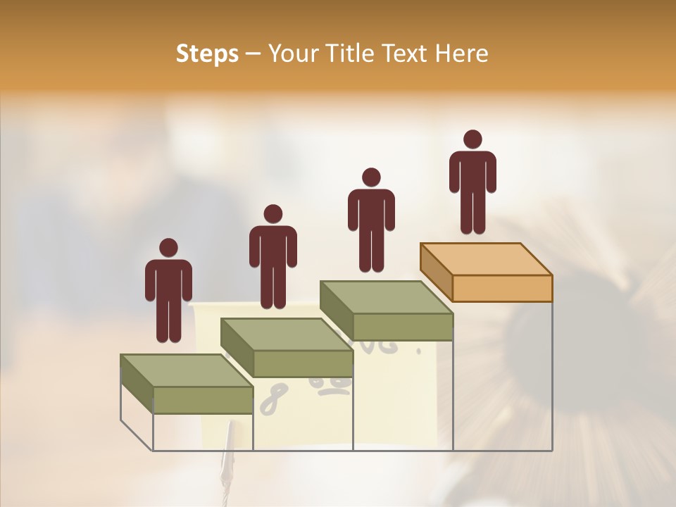 Note And Rotary Card File On Man's Desk PowerPoint Template