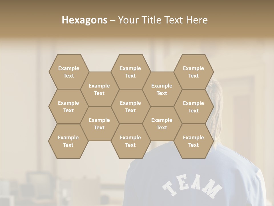 Man With An Inscription On The Back Of Team PowerPoint Template