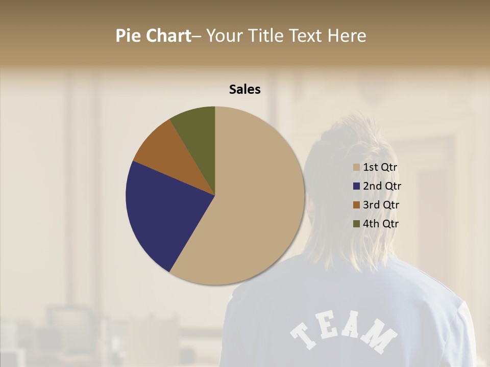 Man With An Inscription On The Back Of Team PowerPoint Template