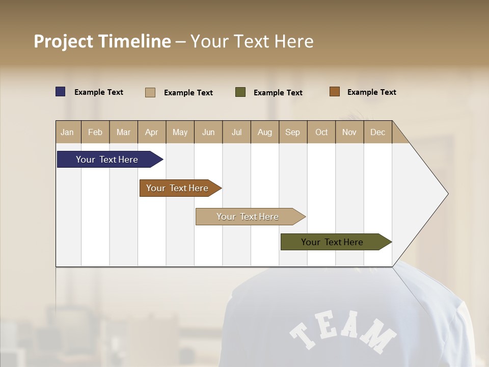 Man With An Inscription On The Back Of Team PowerPoint Template