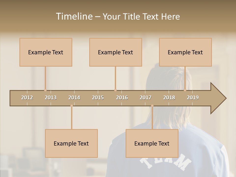 Man With An Inscription On The Back Of Team PowerPoint Template