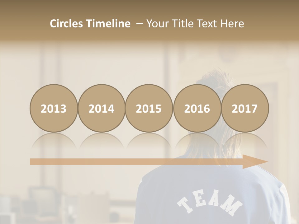 Man With An Inscription On The Back Of Team PowerPoint Template