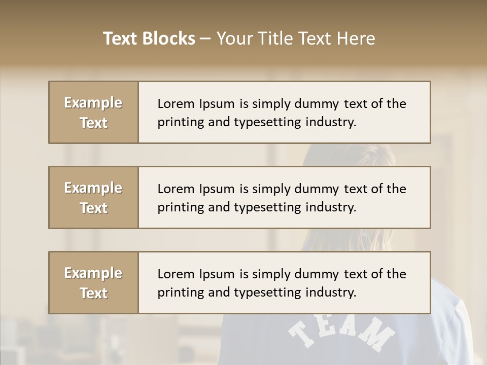 Man With An Inscription On The Back Of Team PowerPoint Template