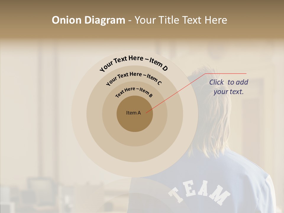 Man With An Inscription On The Back Of Team PowerPoint Template