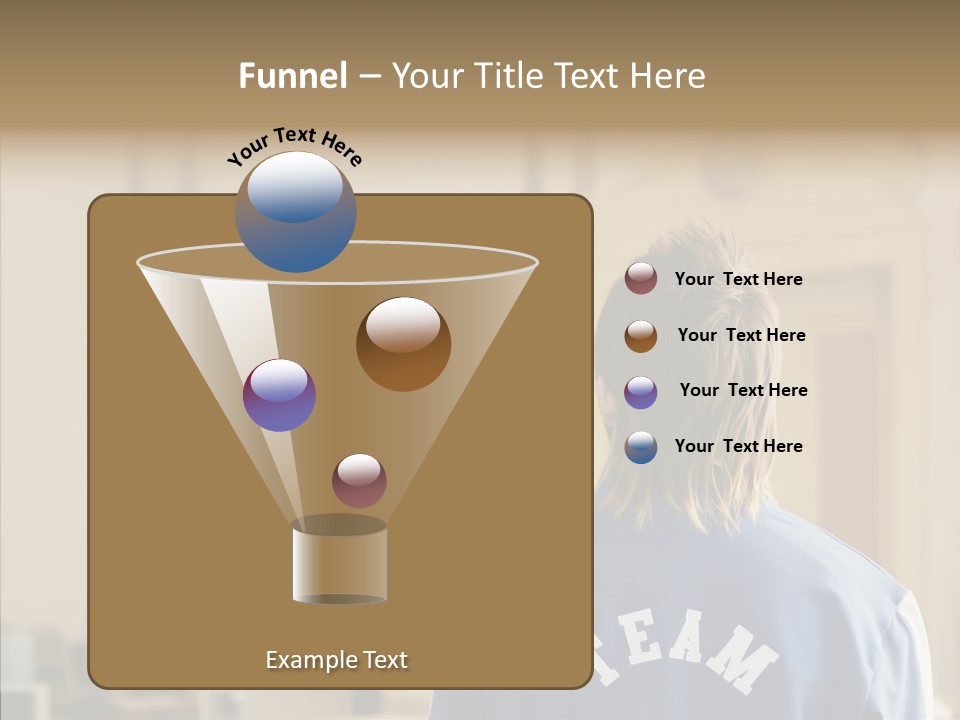 Man With An Inscription On The Back Of Team PowerPoint Template