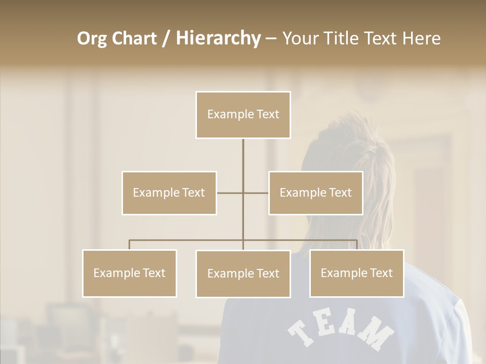 Man With An Inscription On The Back Of Team PowerPoint Template