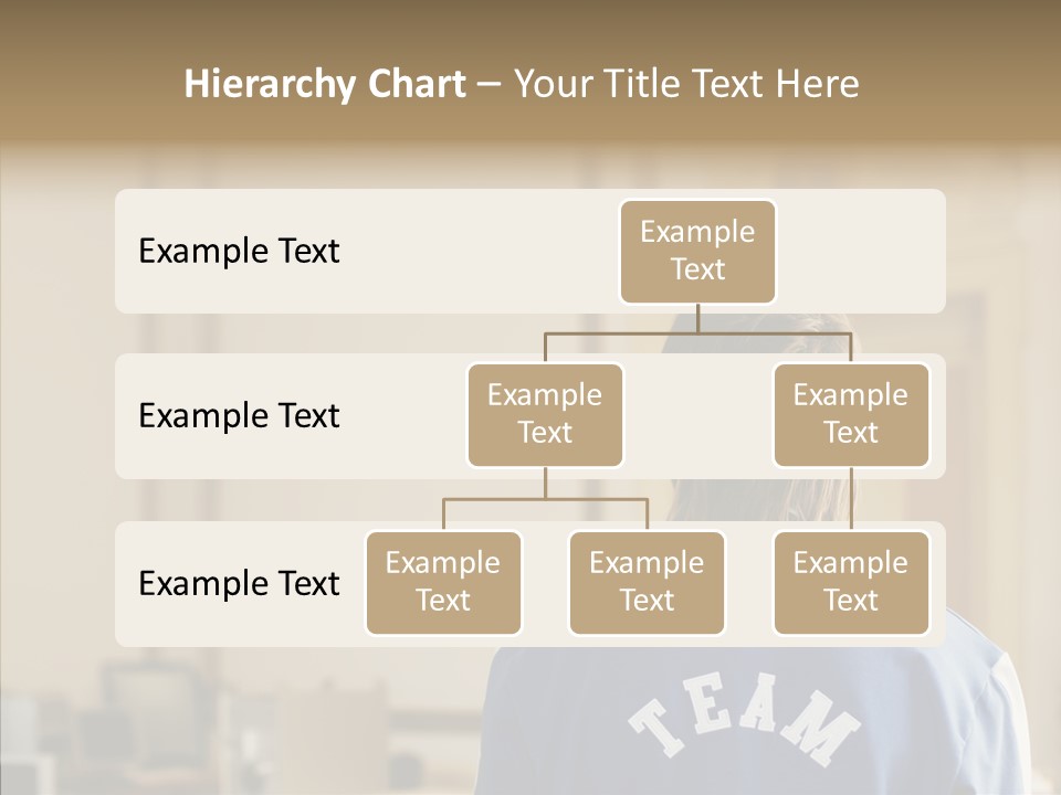 Man With An Inscription On The Back Of Team PowerPoint Template