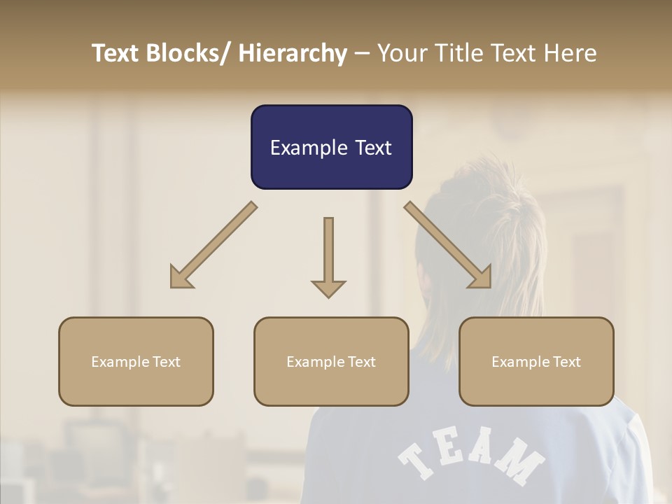 Man With An Inscription On The Back Of Team PowerPoint Template