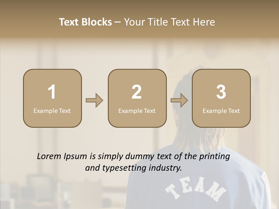 Man With An Inscription On The Back Of Team PowerPoint Template