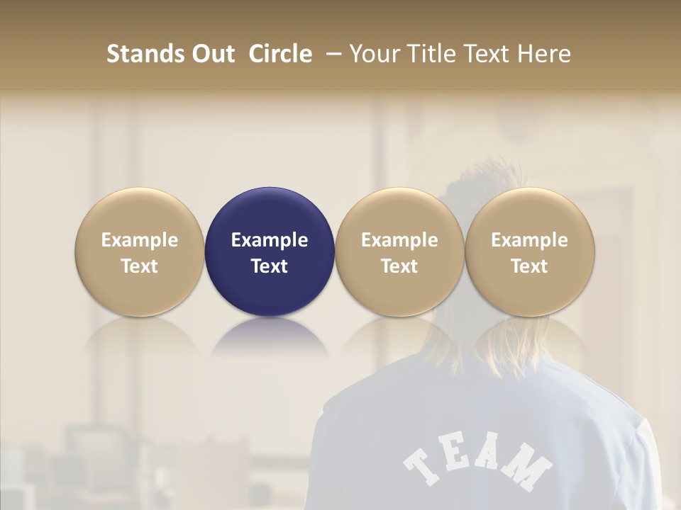 Man With An Inscription On The Back Of Team PowerPoint Template