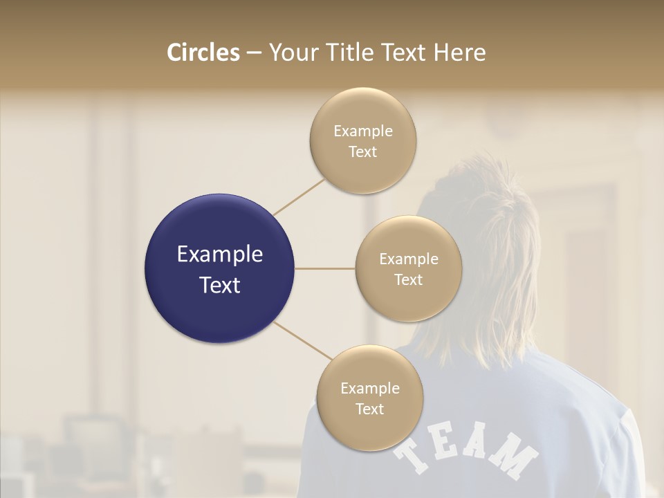 Man With An Inscription On The Back Of Team PowerPoint Template