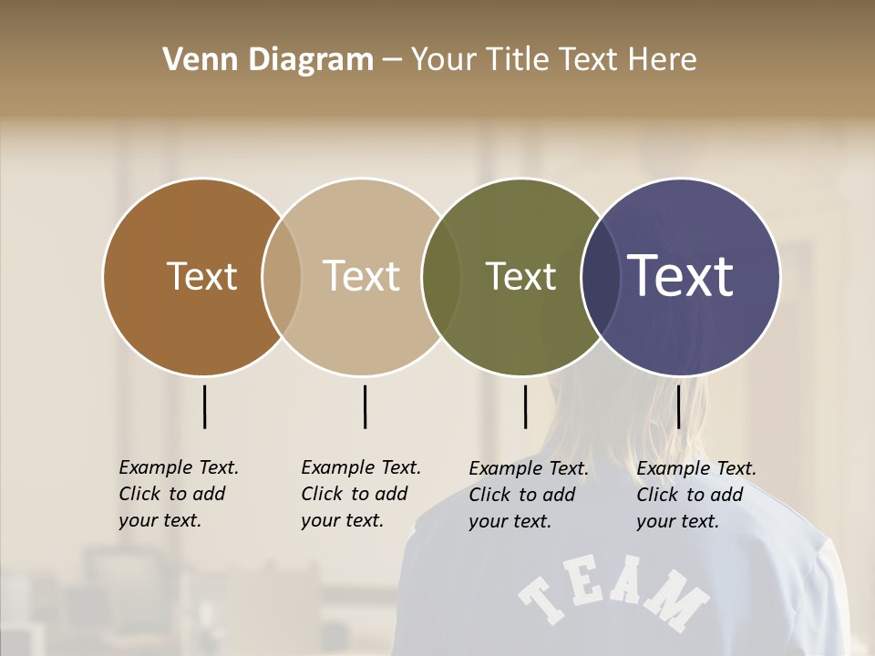 Man With An Inscription On The Back Of Team PowerPoint Template