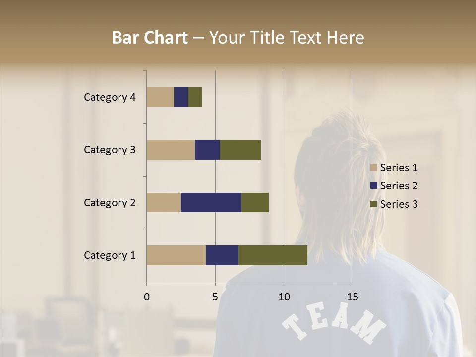 Man With An Inscription On The Back Of Team PowerPoint Template