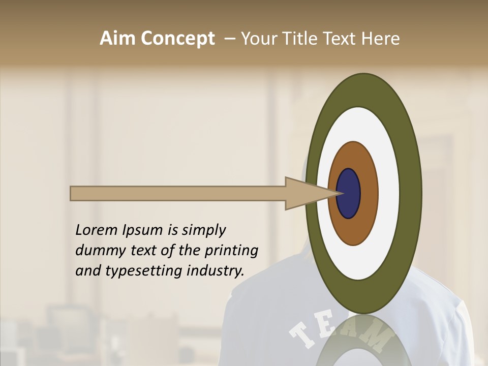 Man With An Inscription On The Back Of Team PowerPoint Template