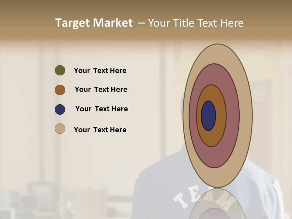 Man With An Inscription On The Back Of Team PowerPoint Template