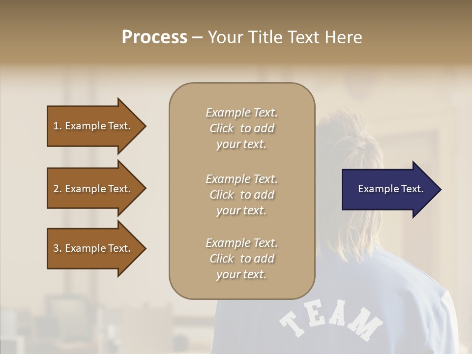 Man With An Inscription On The Back Of Team PowerPoint Template