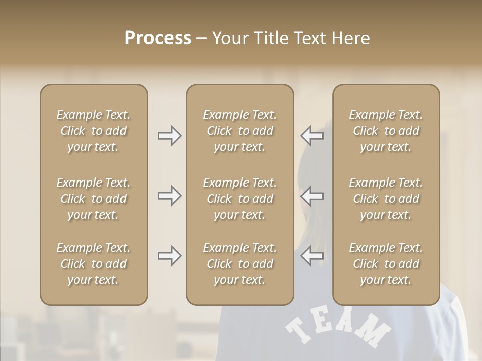 Man With An Inscription On The Back Of Team PowerPoint Template