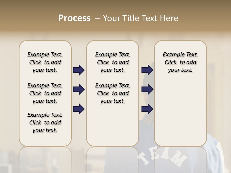 Man With An Inscription On The Back Of Team PowerPoint Template