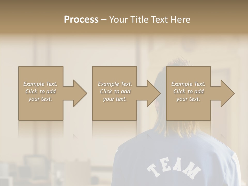 Man With An Inscription On The Back Of Team PowerPoint Template