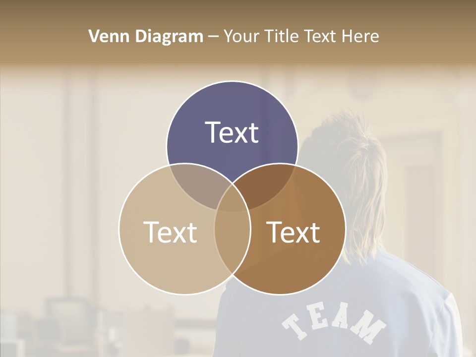 Man With An Inscription On The Back Of Team PowerPoint Template