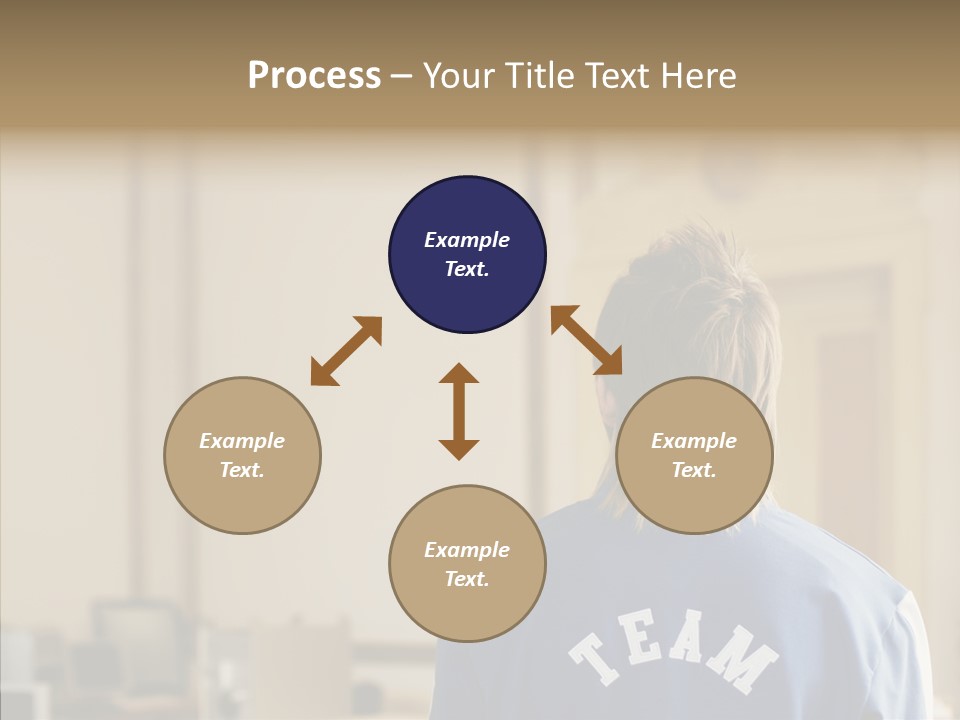 Man With An Inscription On The Back Of Team PowerPoint Template