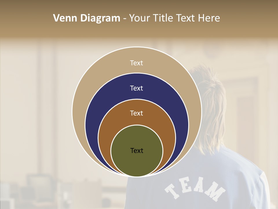 Man With An Inscription On The Back Of Team PowerPoint Template