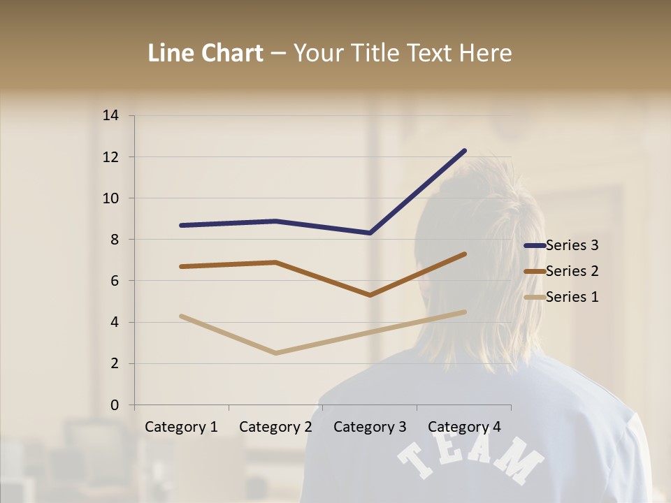 Man With An Inscription On The Back Of Team PowerPoint Template