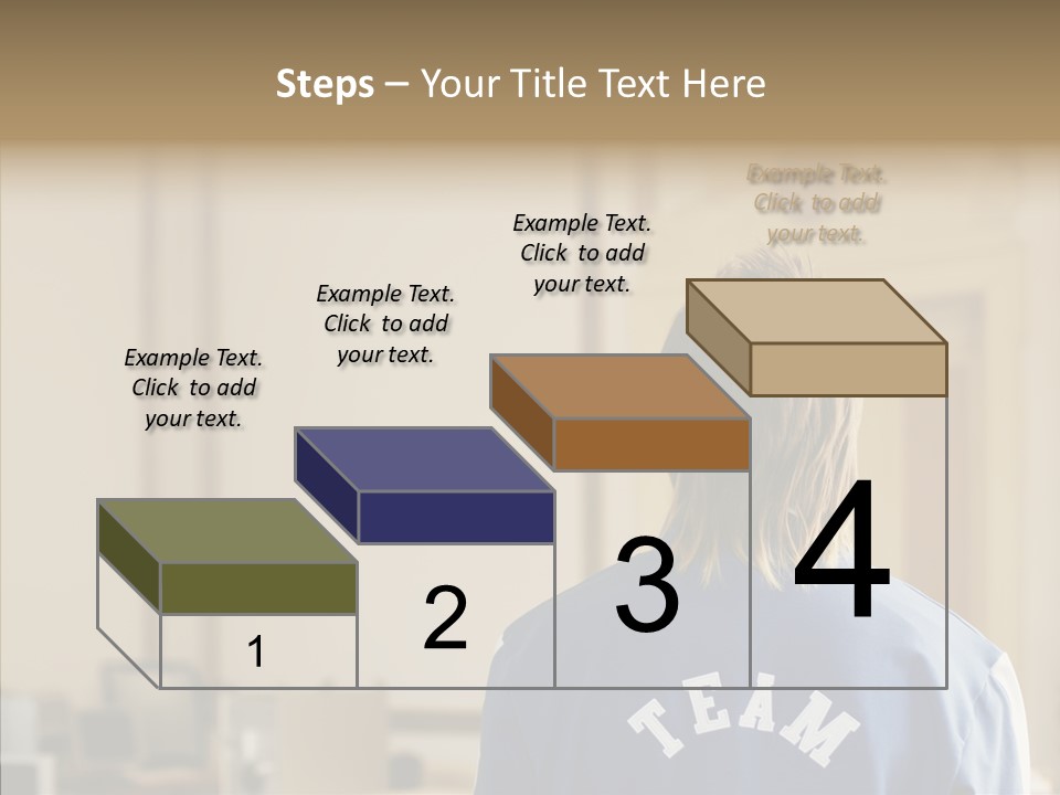 Man With An Inscription On The Back Of Team PowerPoint Template