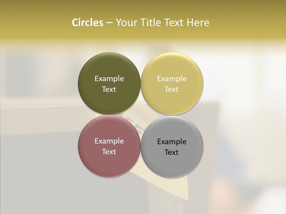 A Note Stuck On A Computer Screen PowerPoint Template