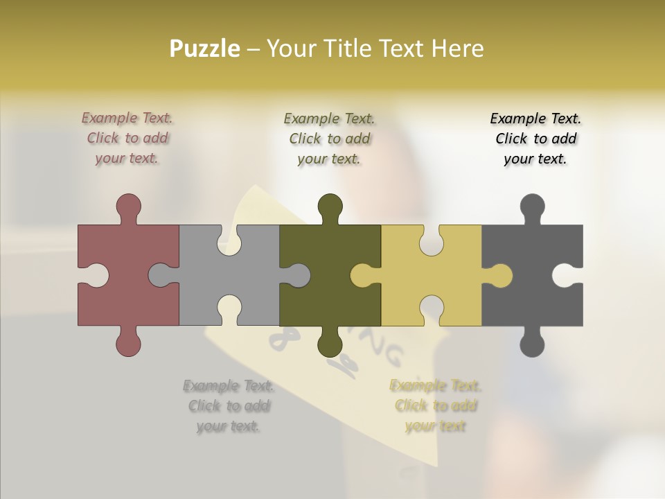 A Note Stuck On A Computer Screen PowerPoint Template