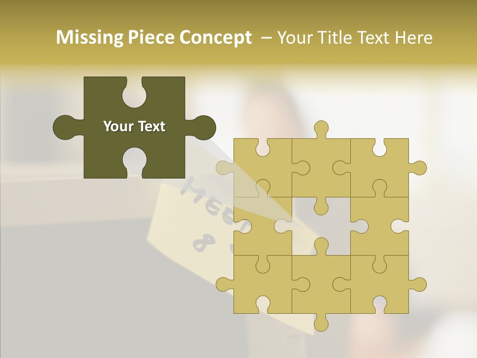 A Note Stuck On A Computer Screen PowerPoint Template