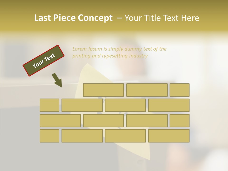 A Note Stuck On A Computer Screen PowerPoint Template