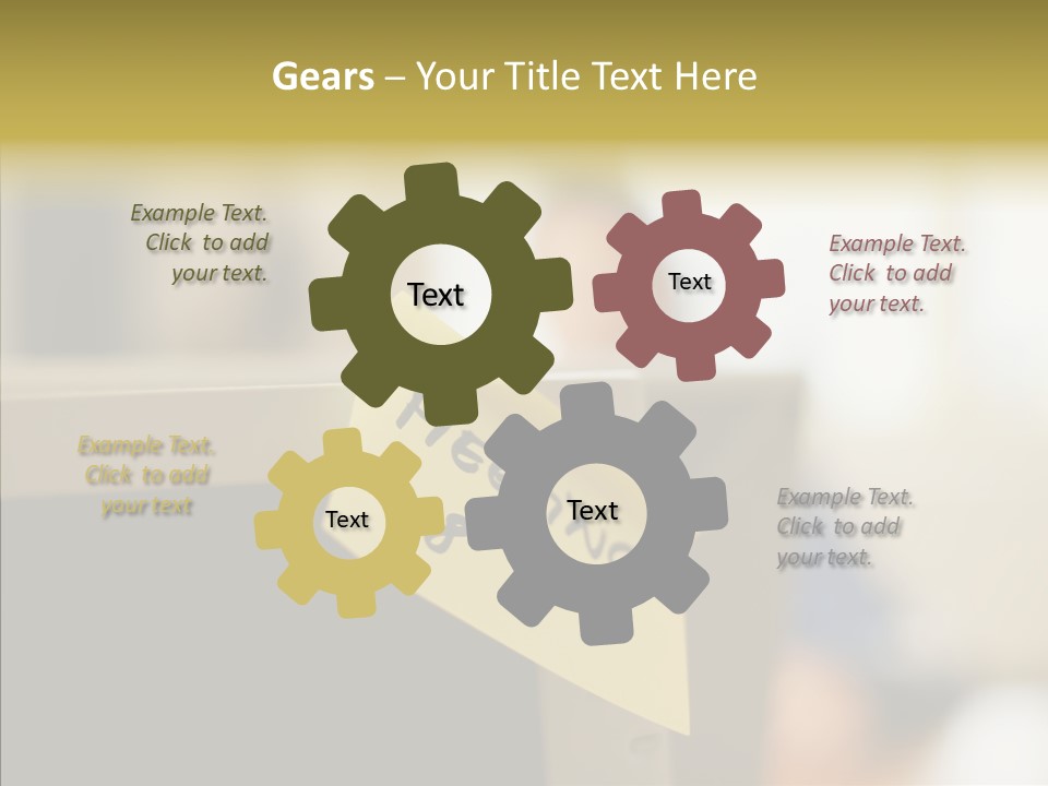 A Note Stuck On A Computer Screen PowerPoint Template