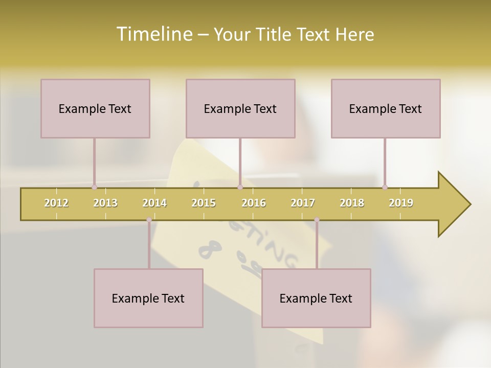 A Note Stuck On A Computer Screen PowerPoint Template