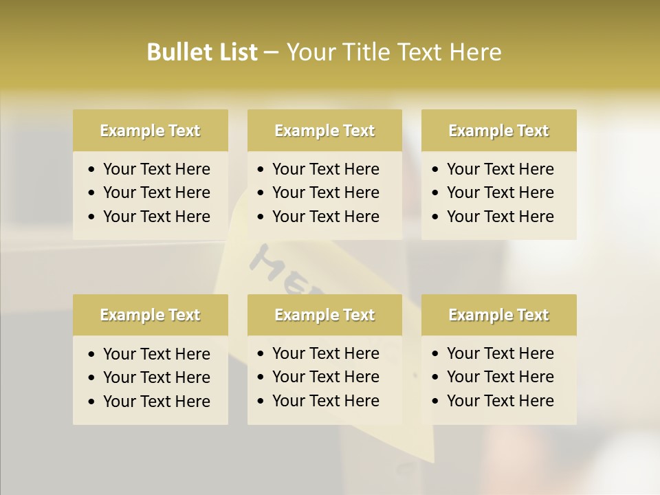 A Note Stuck On A Computer Screen PowerPoint Template