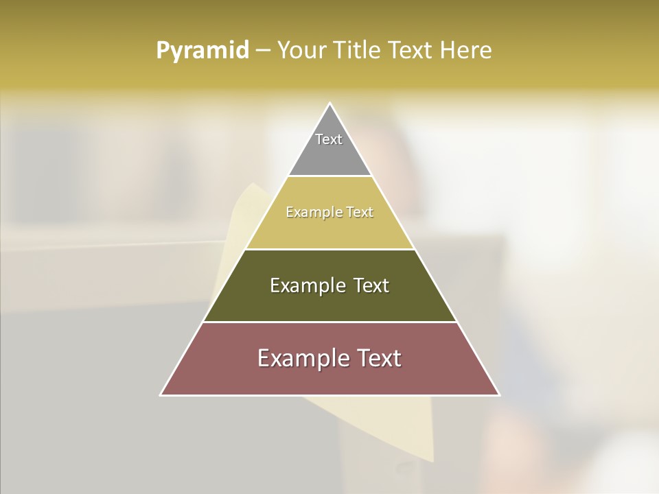 A Note Stuck On A Computer Screen PowerPoint Template