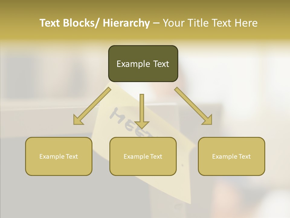 A Note Stuck On A Computer Screen PowerPoint Template