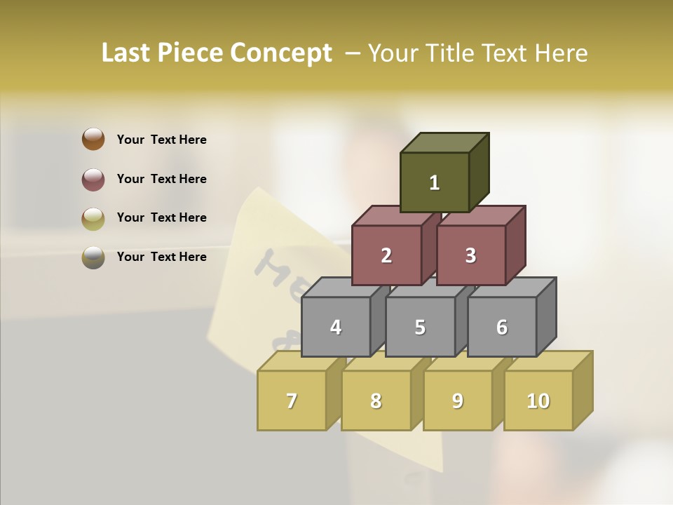 A Note Stuck On A Computer Screen PowerPoint Template