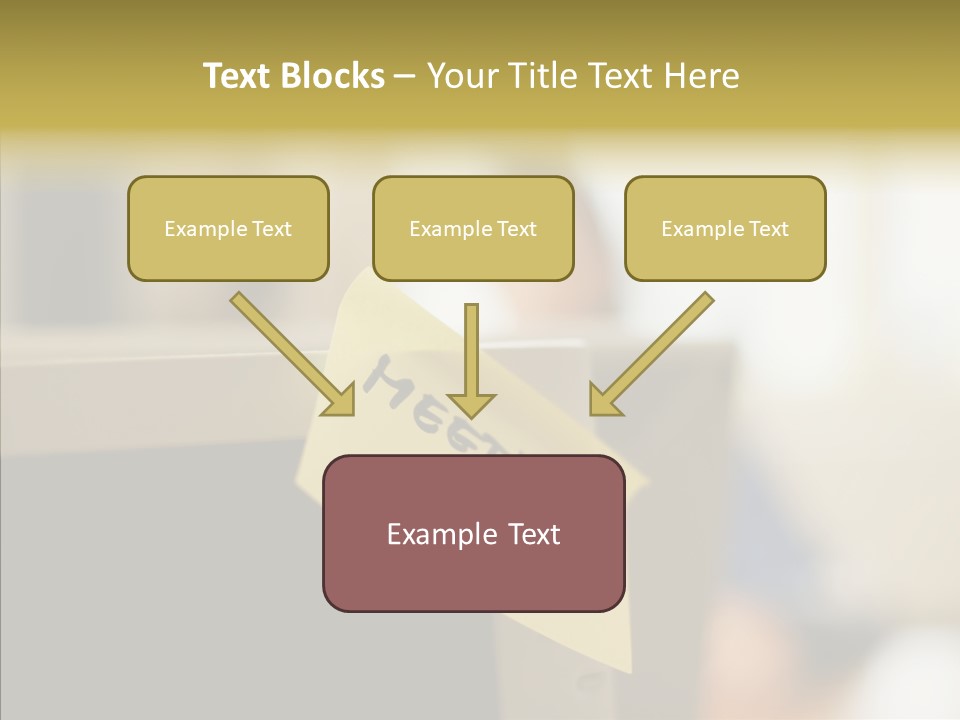 A Note Stuck On A Computer Screen PowerPoint Template