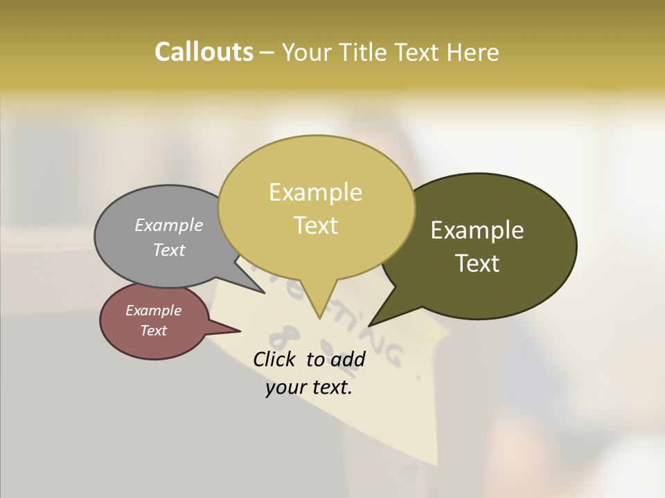 A Note Stuck On A Computer Screen PowerPoint Template