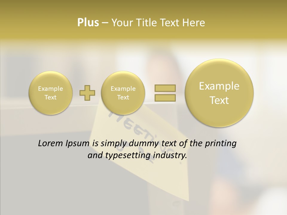 A Note Stuck On A Computer Screen PowerPoint Template