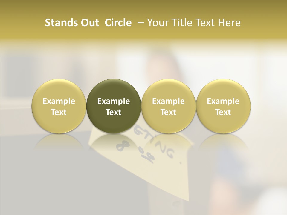 A Note Stuck On A Computer Screen PowerPoint Template