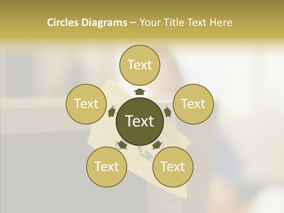 A Note Stuck On A Computer Screen PowerPoint Template