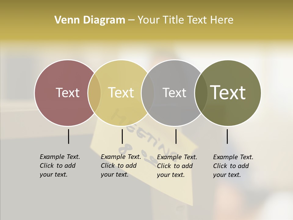 A Note Stuck On A Computer Screen PowerPoint Template